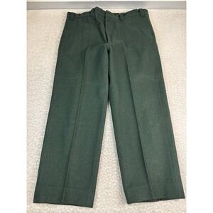 Vintage Woolrich Men's Green Wool Pants 1439 44x30 USA Made Hunting Outdoors